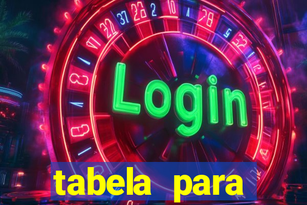 tabela para misturar cores